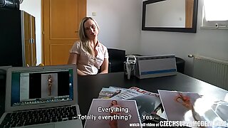 Sexy Blonde Student Fucks Model Agent